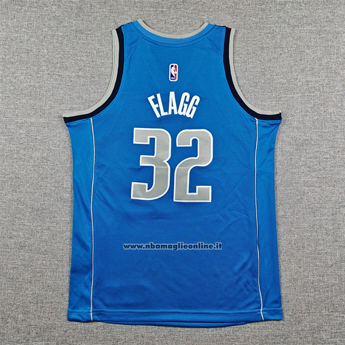 Maglia Bambino Dallas Mavericks Cooper Flagg No 32 Icon 2025-26 Blu